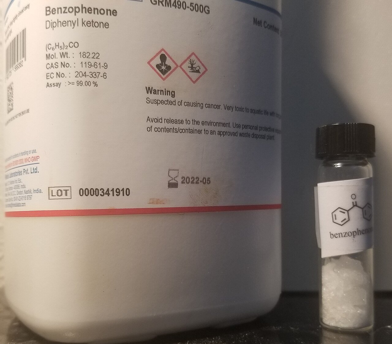 Representative photograph of Benzophenone sample (CAS 119-61-9)