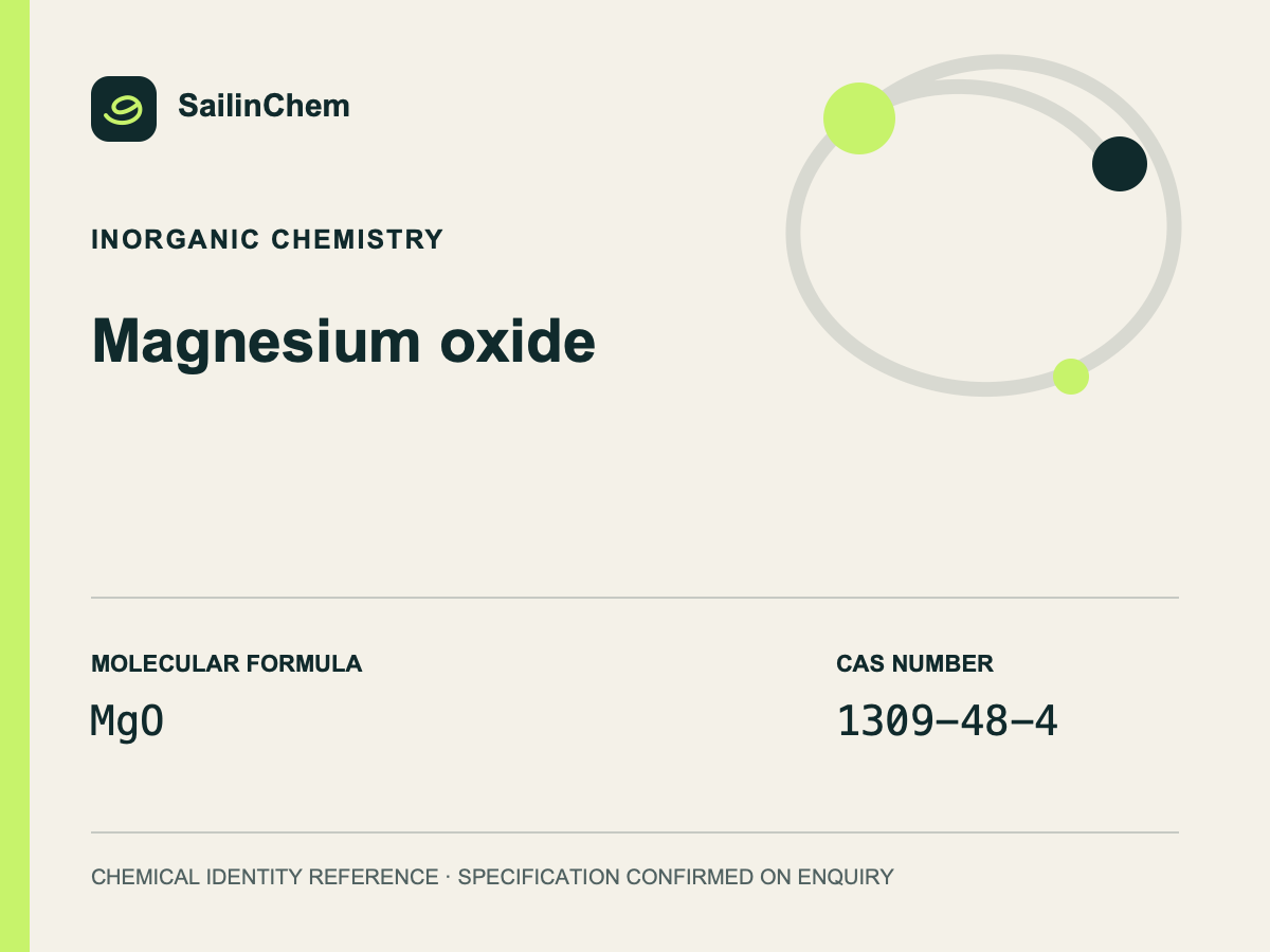 Magnesium oxide (CAS 1309-48-4) chemical identity reference