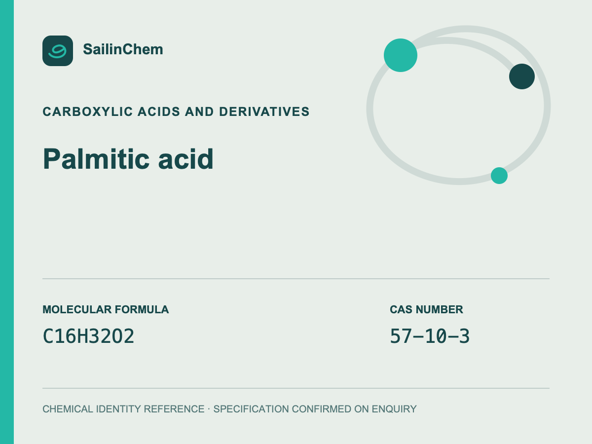 Palmitic acid (CAS 57-10-3) chemical identity reference