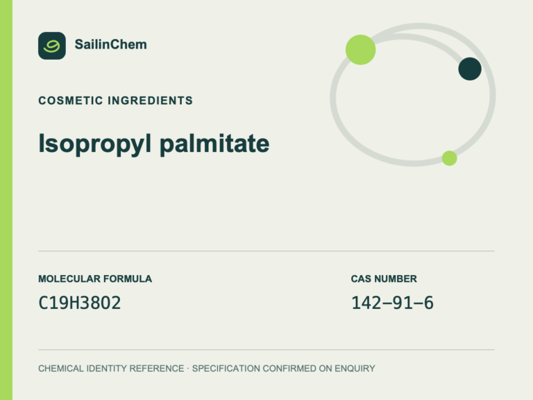 Isopropyl palmitate (CAS 142-91-6) chemical identity reference