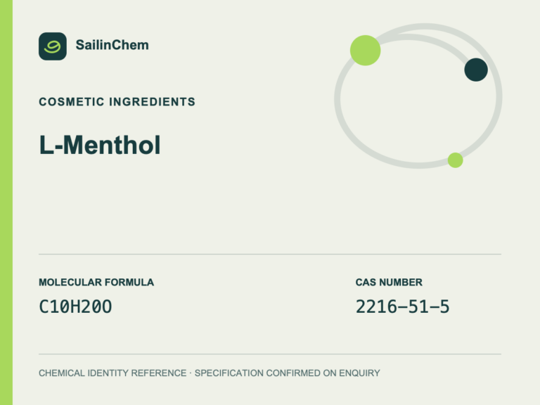 L-Menthol (CAS 2216-51-5) chemical identity reference