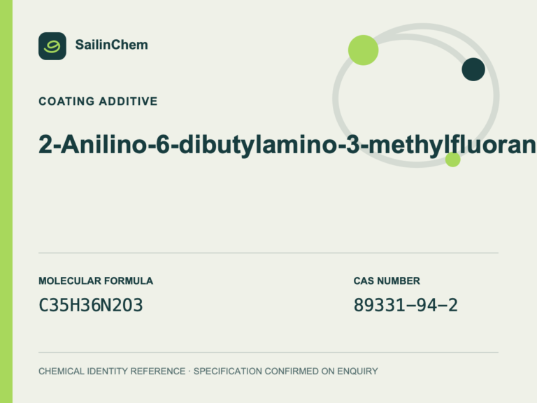 2-Anilino-6-dibutylamino-3-methylfluoran (CAS 89331-94-2) chemical identity reference