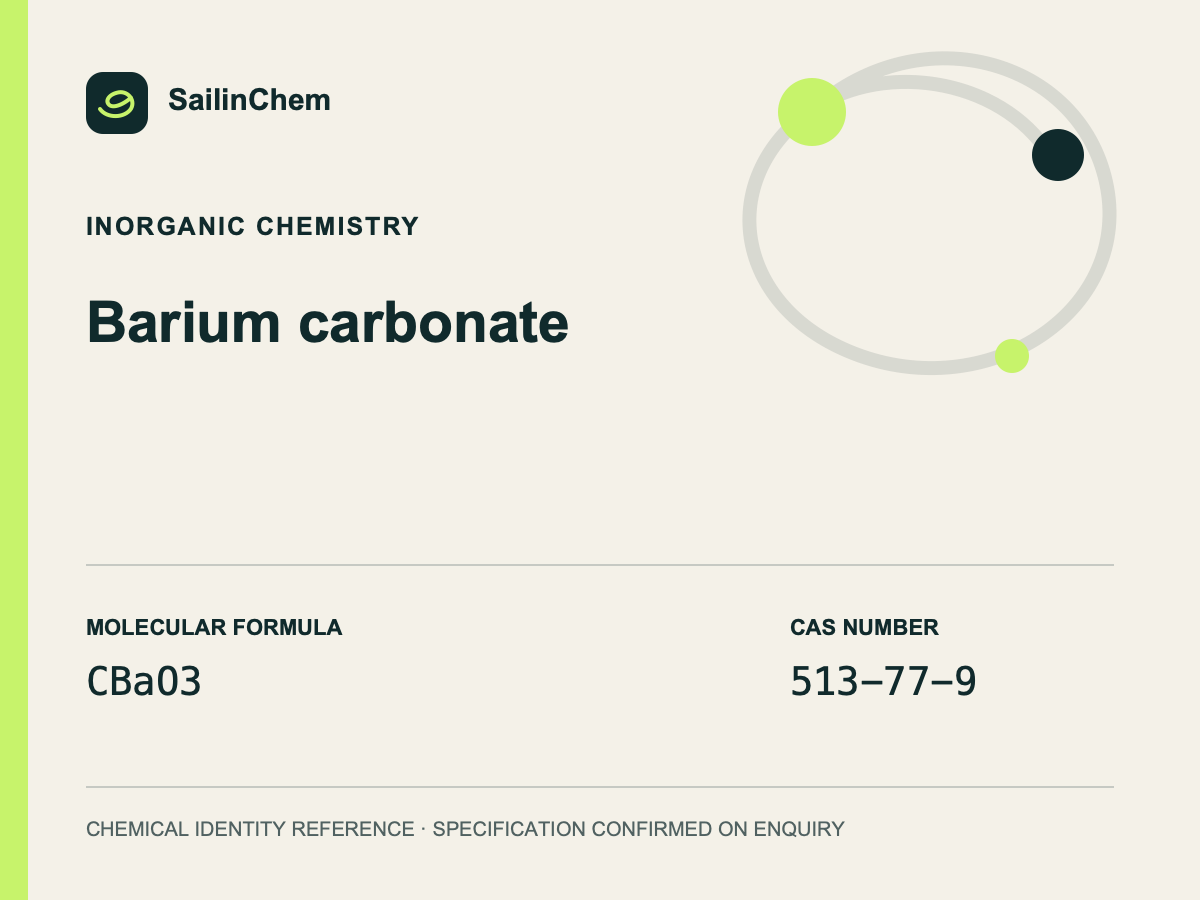 Barium carbonate (CAS 513-77-9) chemical identity reference
