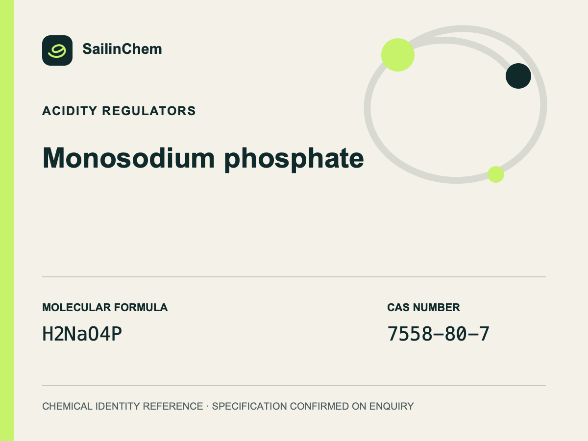 Monosodium phosphate (CAS 7558-80-7) chemical identity reference