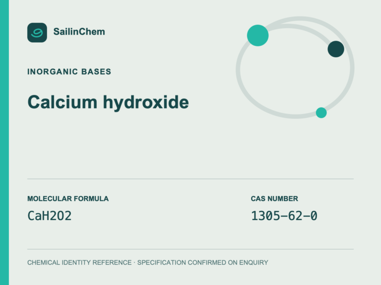 Calcium hydroxide (CAS 1305-62-0) chemical identity reference