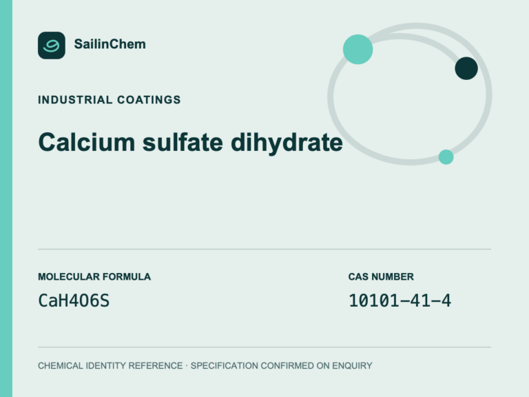 Calcium sulfate dihydrate (CAS 10101-41-4) chemical identity reference