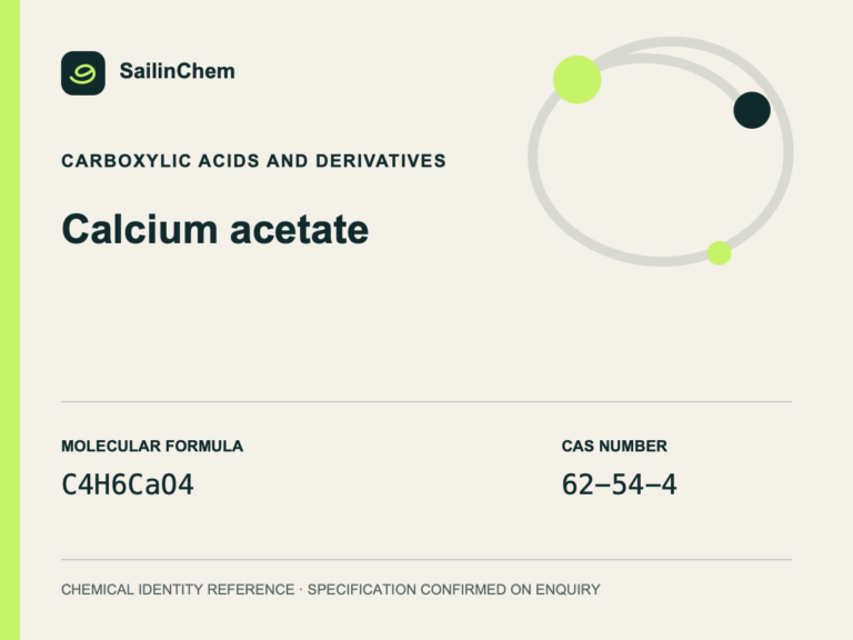 Calcium acetate (CAS 62-54-4) chemical identity reference