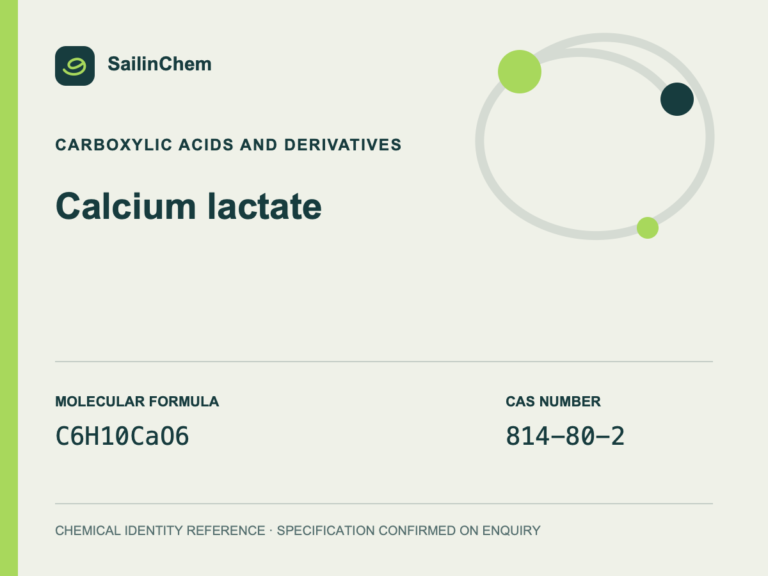 Calcium lactate (CAS 814-80-2) chemical identity reference