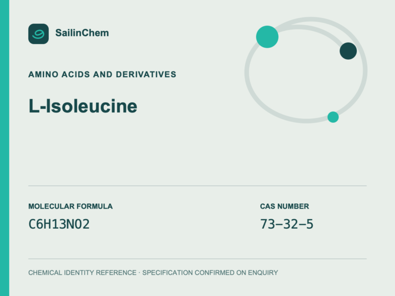 L-Isoleucine (CAS 73-32-5) chemical identity reference