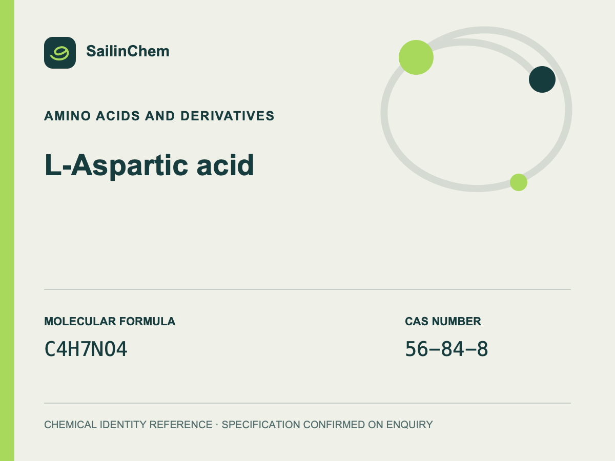 L-Aspartic acid (CAS 56-84-8) chemical identity reference