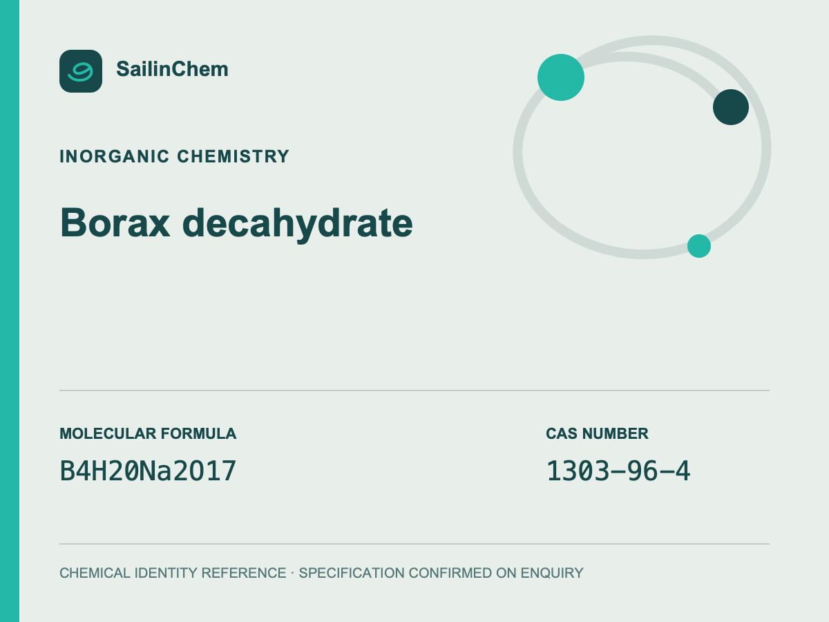 Borax decahydrate (CAS 1303-96-4) chemical identity reference