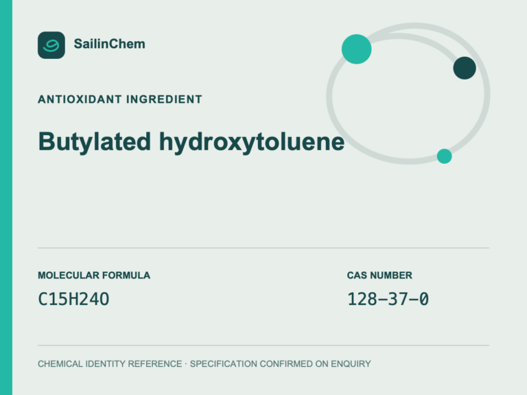 Butylated hydroxytoluene (CAS 128-37-0) chemical identity reference