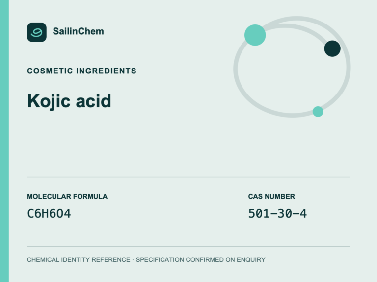 Kojic acid (CAS 501-30-4) chemical identity reference