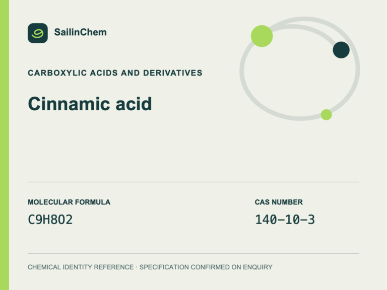 Cinnamic acid (CAS 140-10-3) chemical identity reference
