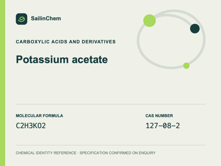 Potassium acetate (CAS 127-08-2) chemical identity reference