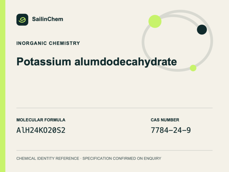Potassium alum dodecahydrate (CAS 7784-24-9) chemical identity reference