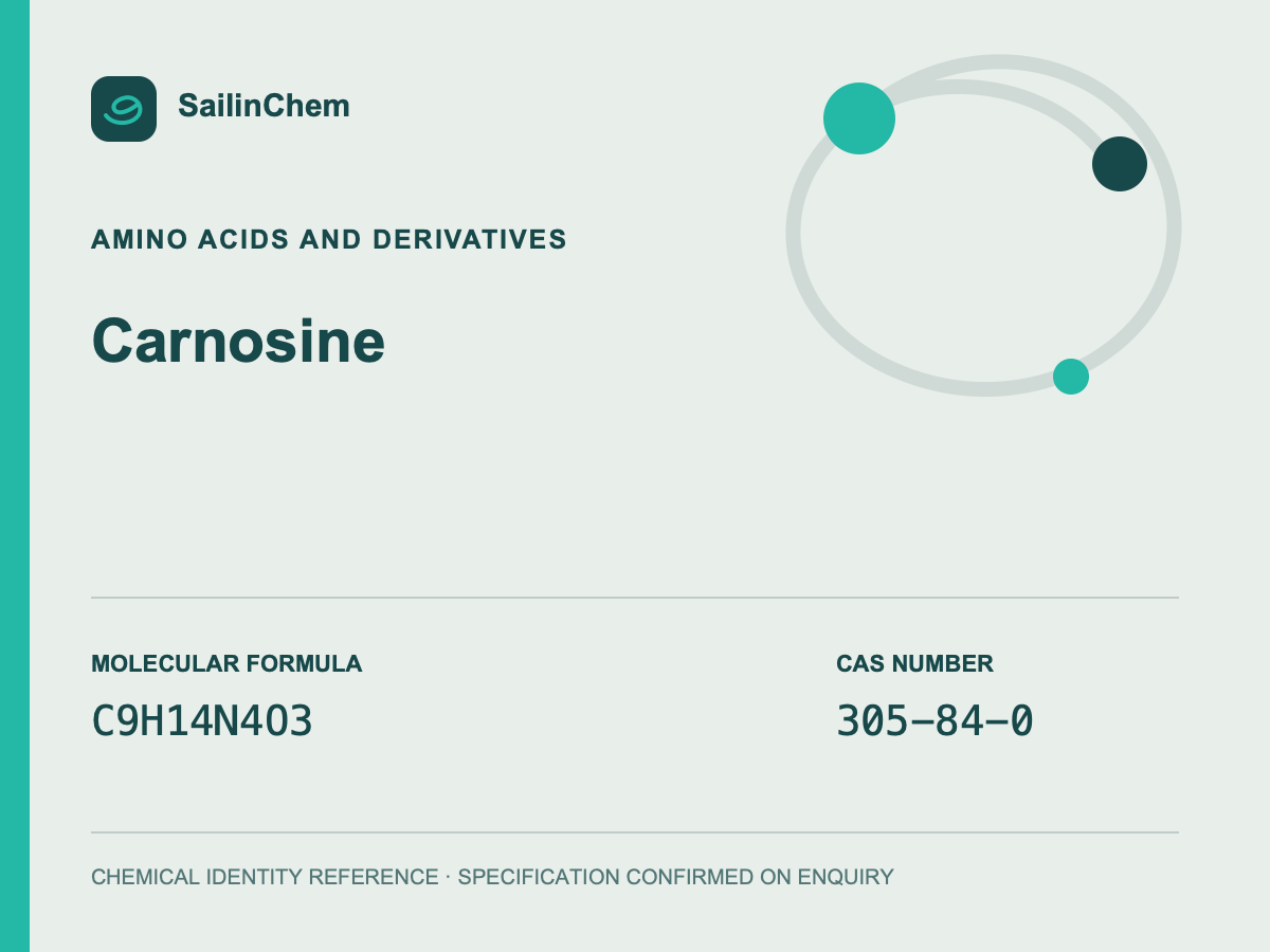 Carnosine (CAS 305-84-0) chemical identity reference