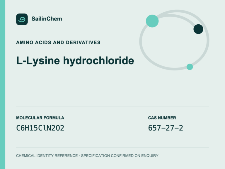 L-Lysine hydrochloride (CAS 657-27-2) chemical identity reference