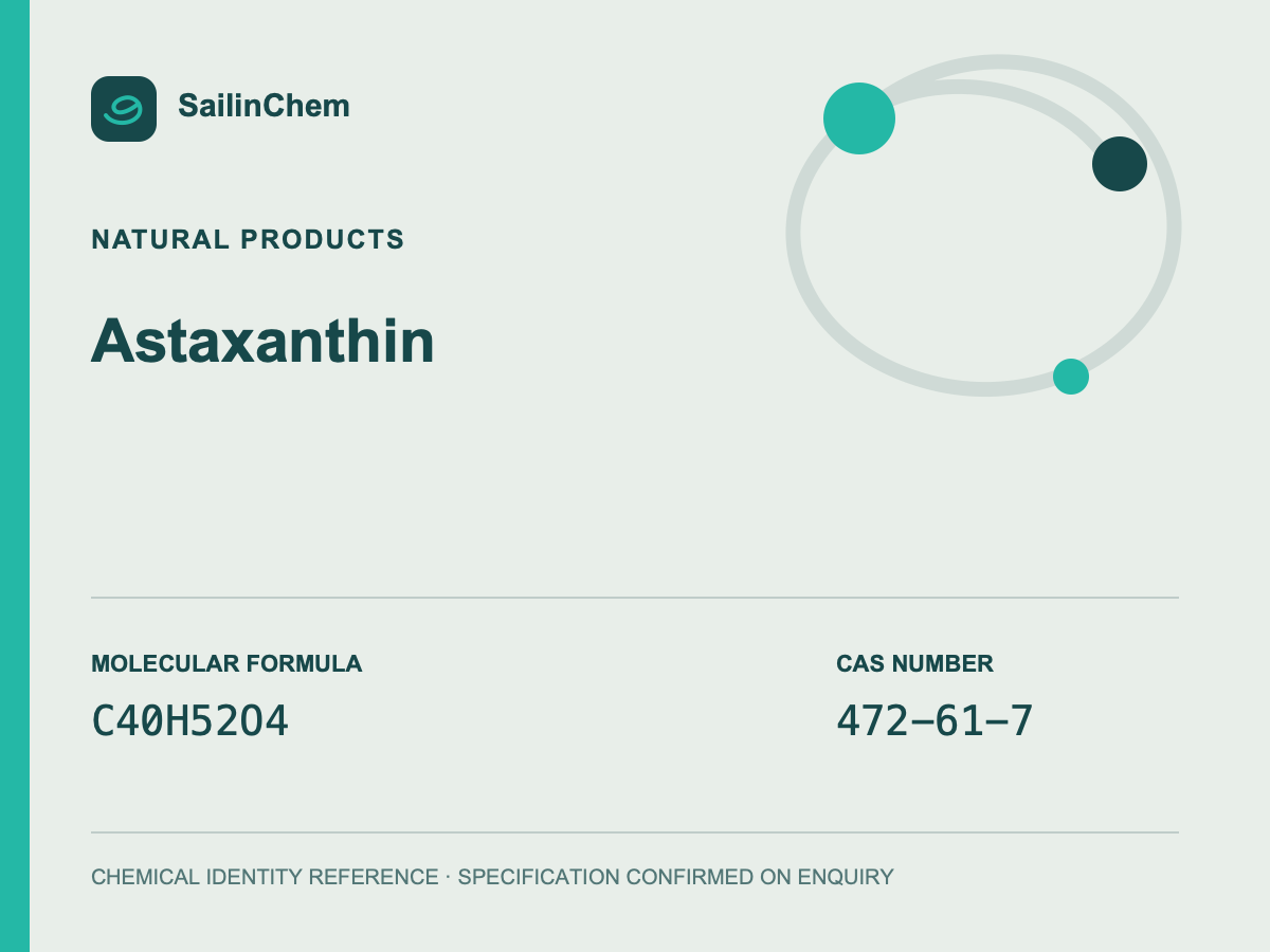 Astaxanthin (CAS 472-61-7) chemical identity reference
