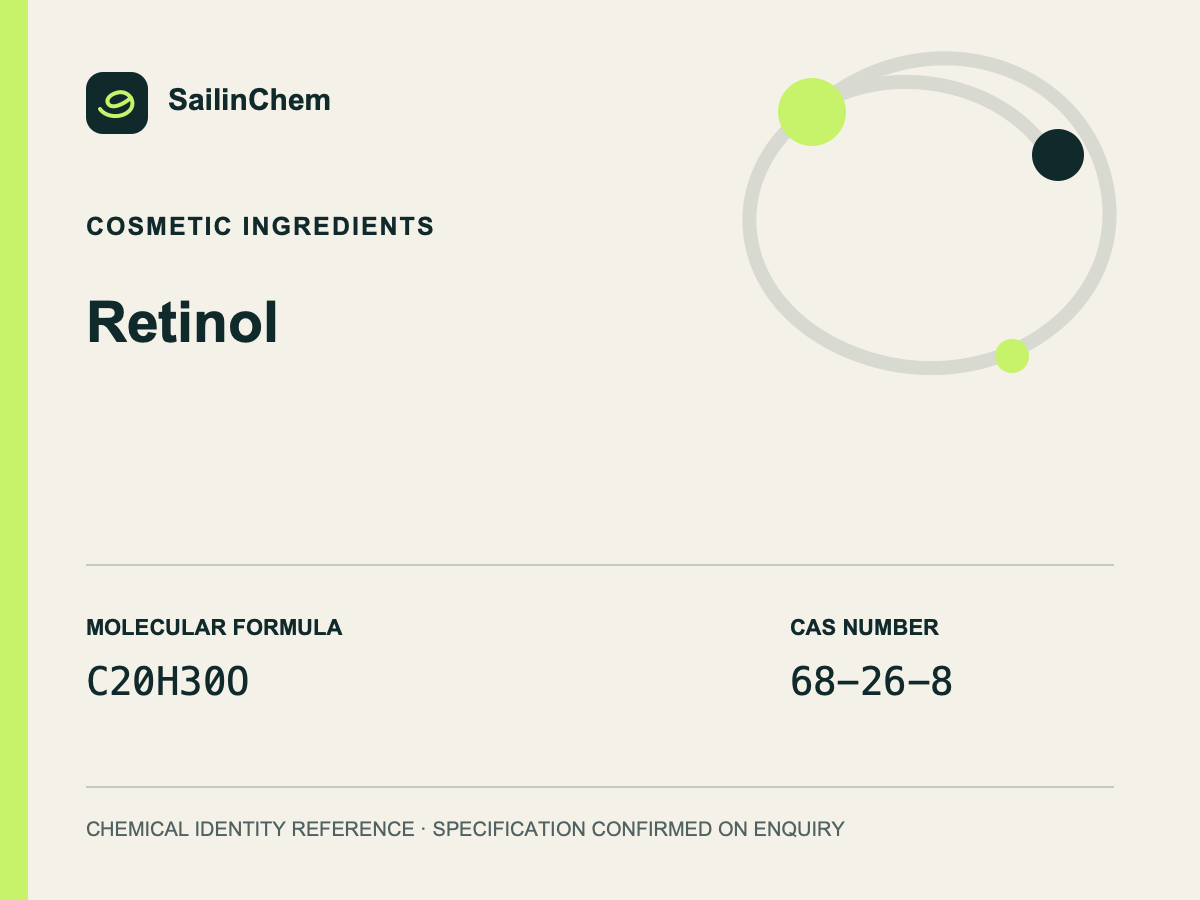 Retinol (CAS 68-26-8) chemical identity reference