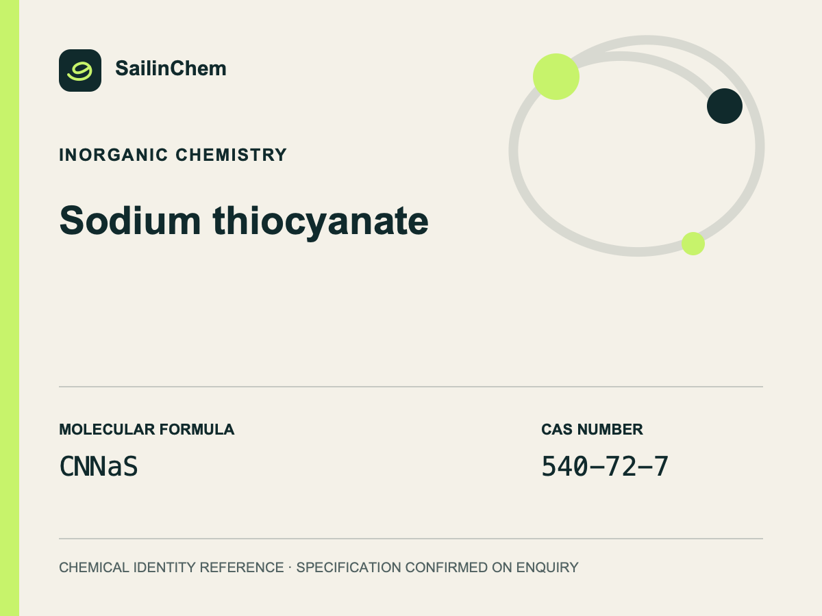 Sodium thiocyanate (CAS 540-72-7) chemical identity reference