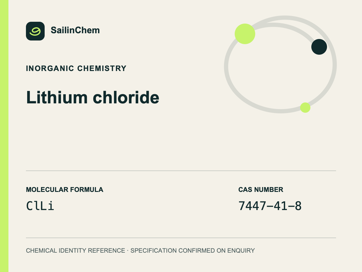 Lithium chloride (CAS 7447-41-8) chemical identity reference