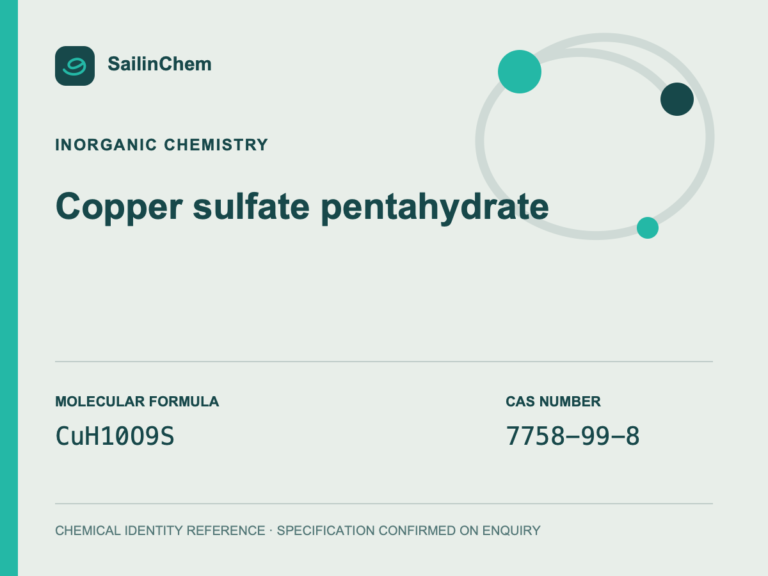 Copper sulfate pentahydrate (CAS 7758-99-8) chemical identity reference
