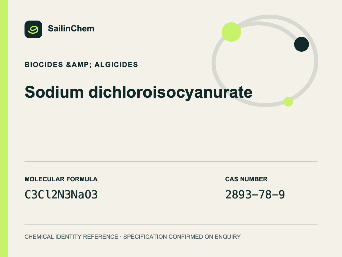 Sodium dichloroisocyanurate (CAS 2893-78-9) chemical identity reference