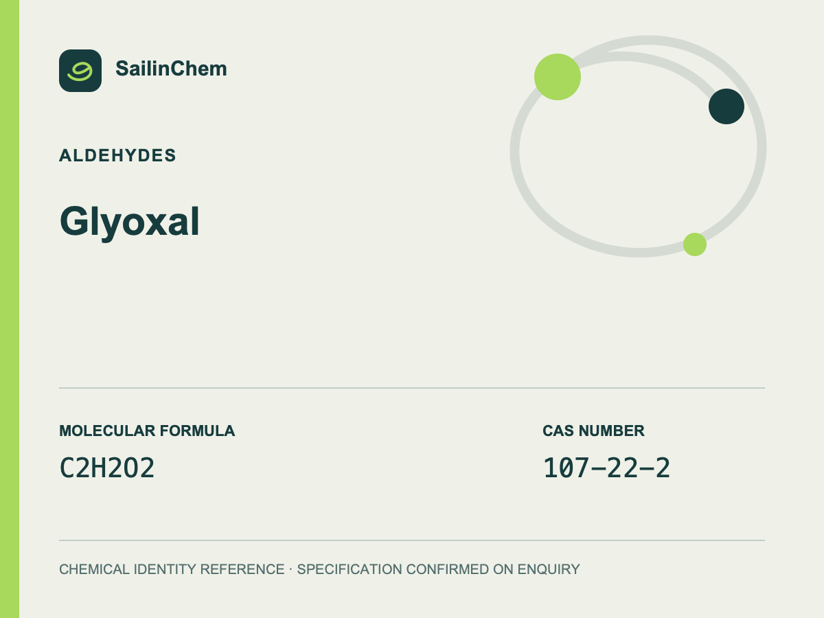 Glyoxal (CAS 107-22-2) chemical identity reference