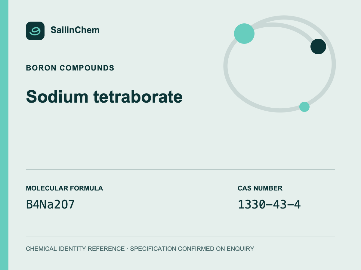 Sodium tetraborate (CAS 1330-43-4) chemical identity reference