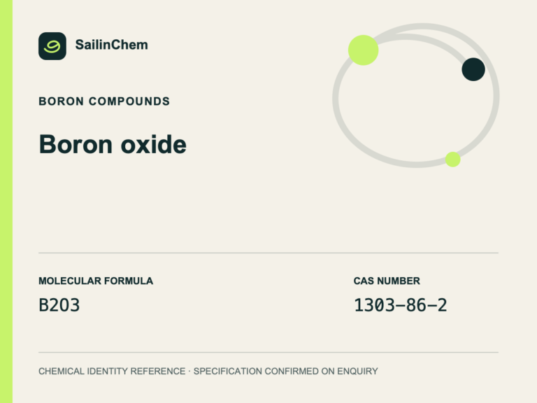 Boron oxide (CAS 1303-86-2) chemical identity reference