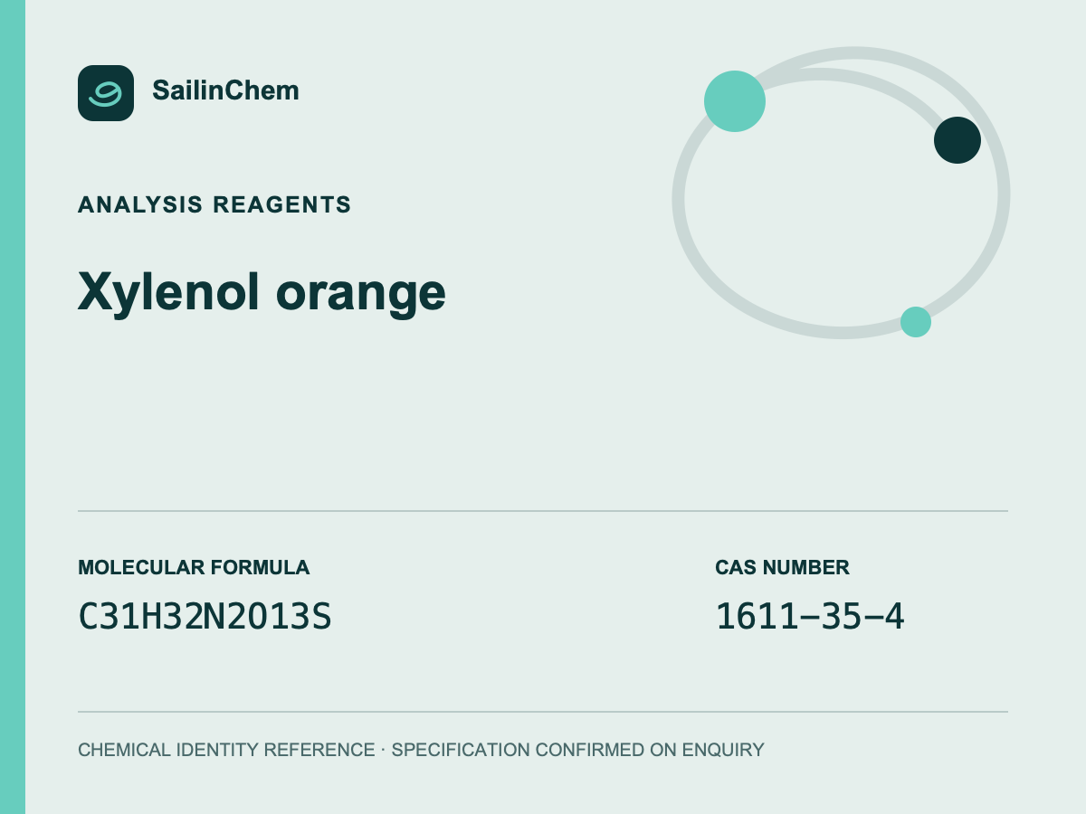 Xylenol orange (CAS 1611-35-4) chemical identity reference
