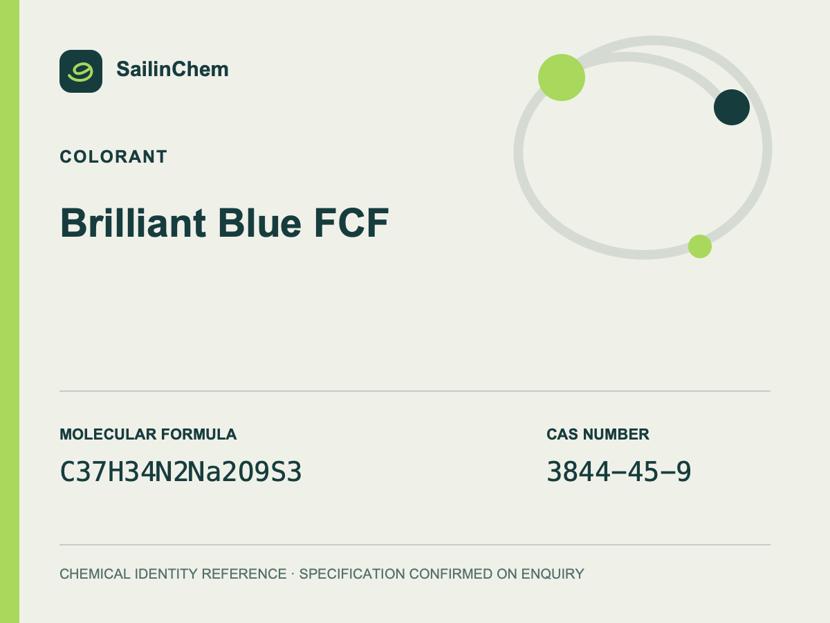 Brilliant Blue FCF (CAS 3844-45-9) chemical identity reference