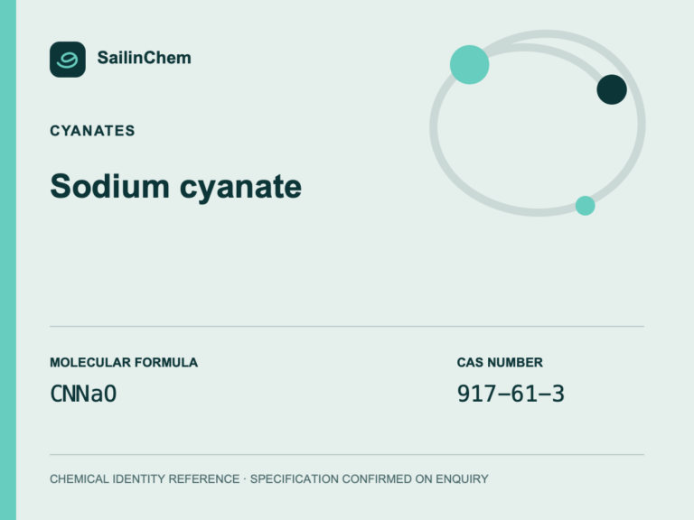 Sodium cyanate (CAS 917-61-3) chemical identity reference