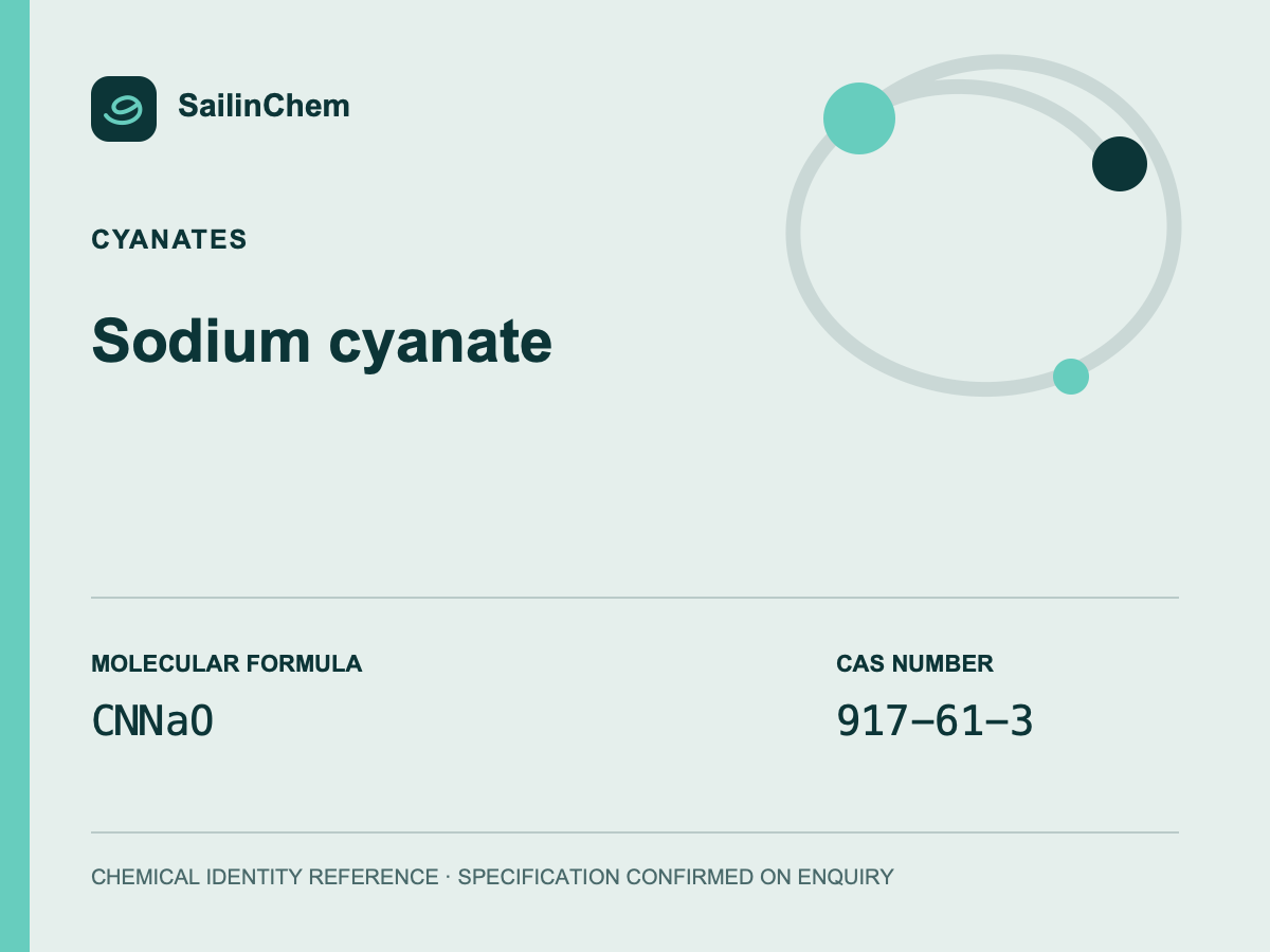 Sodium cyanate (CAS 917-61-3) chemical identity reference