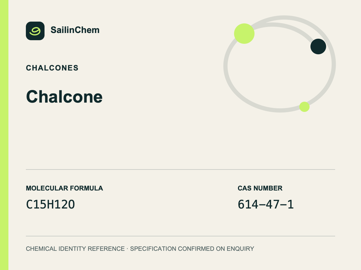 Chalcone (CAS 614-47-1) chemical identity reference