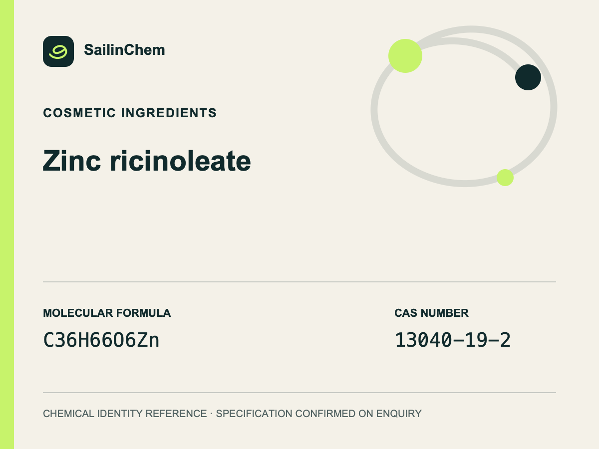 Zinc ricinoleate (CAS 13040-19-2) chemical identity reference