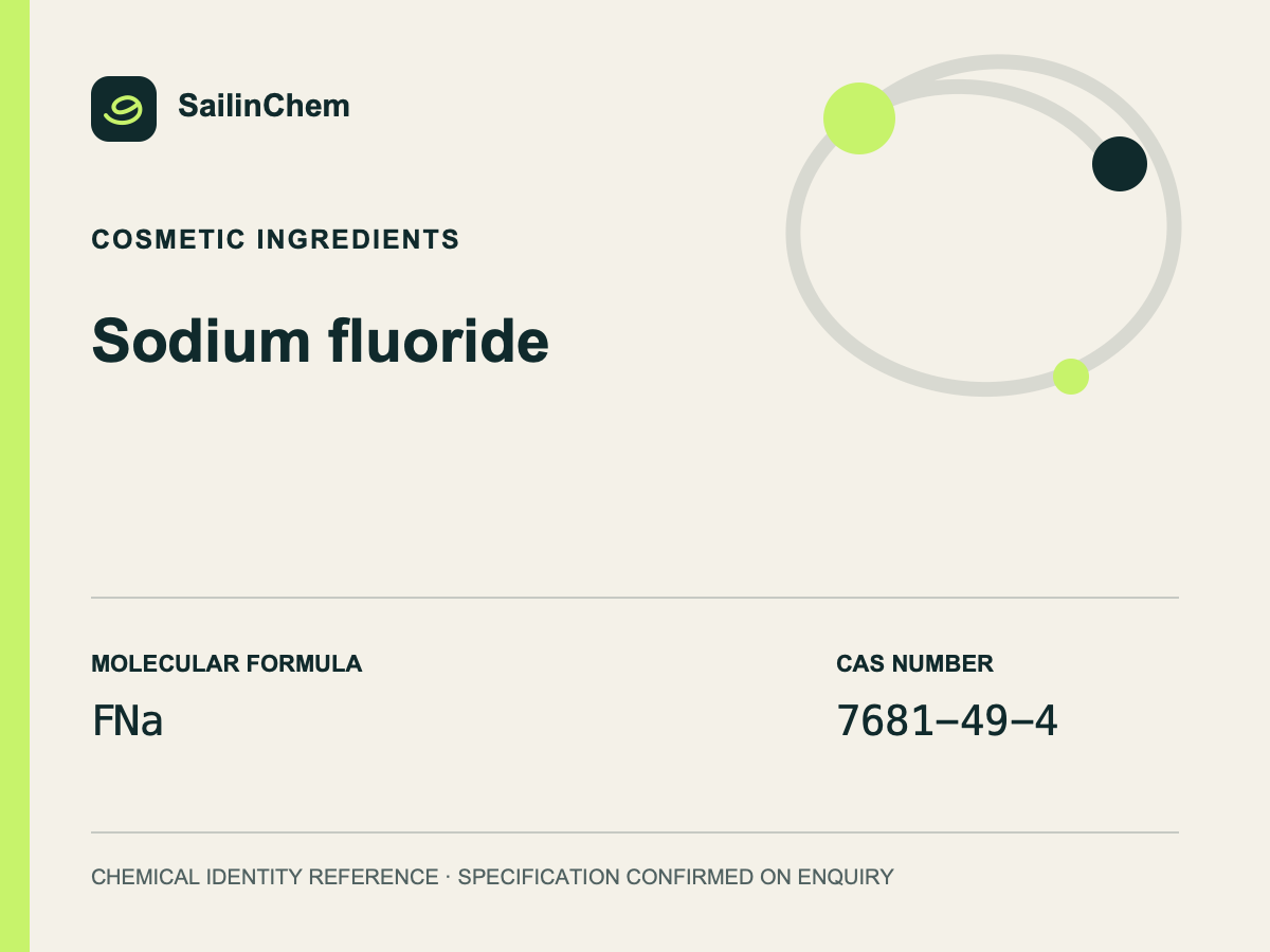 Sodium fluoride (CAS 7681-49-4) chemical identity reference