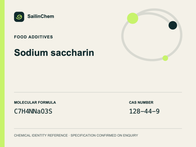 Sodium saccharin (CAS 128-44-9) chemical identity reference