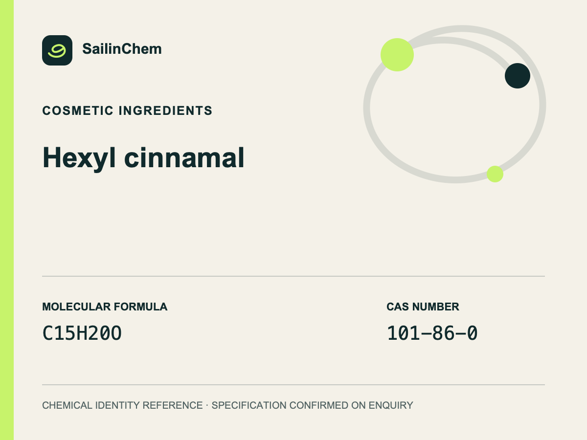 Hexyl cinnamal (CAS 101-86-0) chemical identity reference