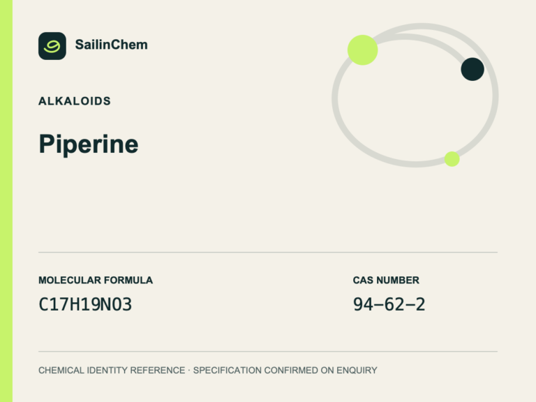 Piperine (CAS 94-62-2) chemical identity reference