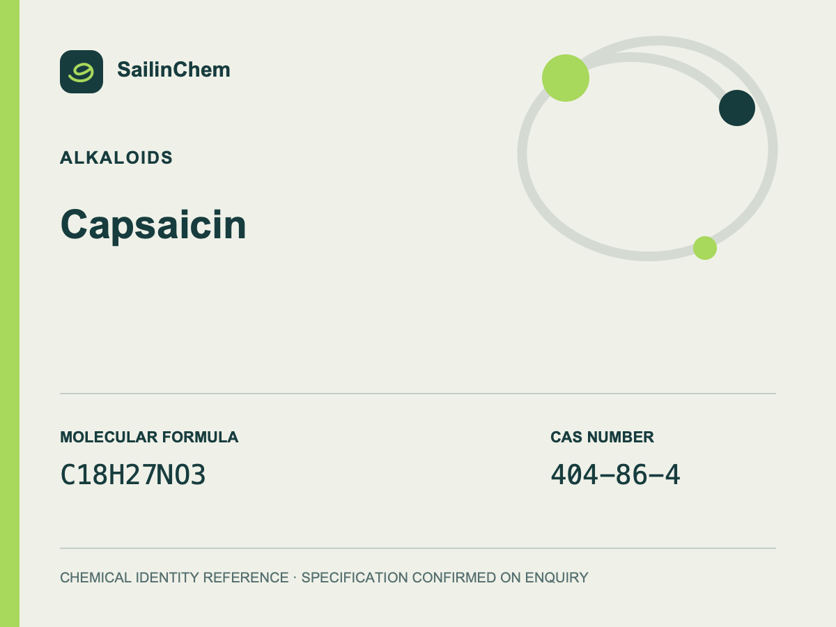 Capsaicin (CAS 404-86-4) chemical identity reference