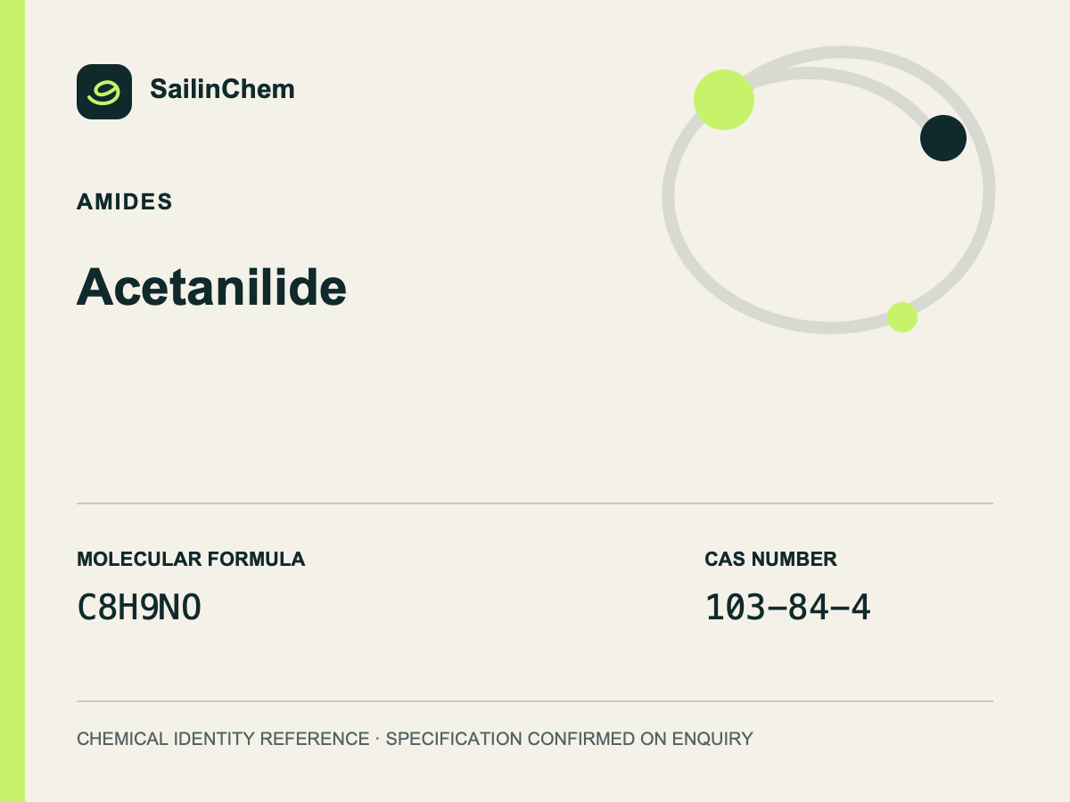 Acetanilide (CAS 103-84-4) chemical identity reference