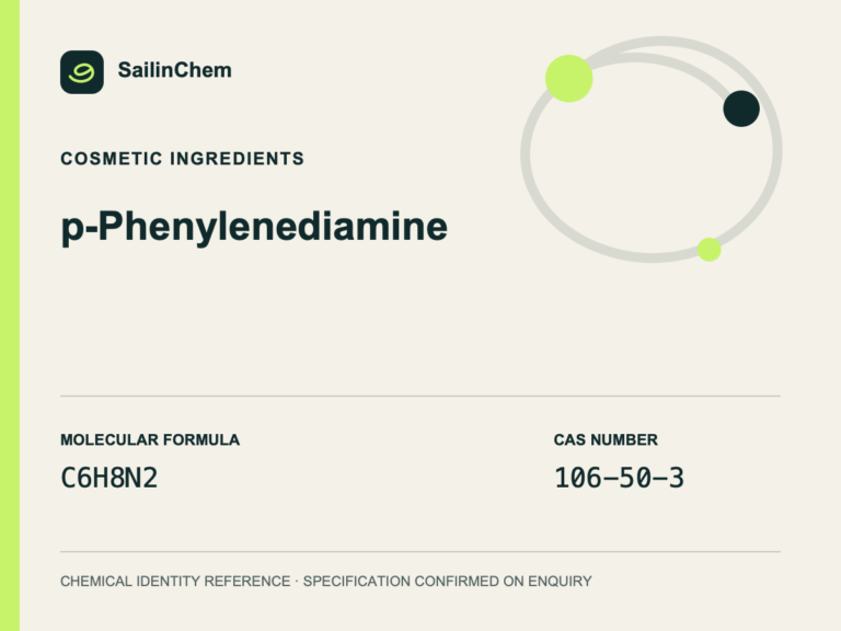 p-Phenylenediamine (CAS 106-50-3) chemical identity reference