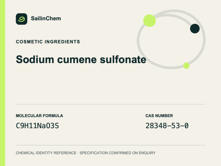 Sodium cumene sulfonate (CAS 28348-53-0) chemical identity reference