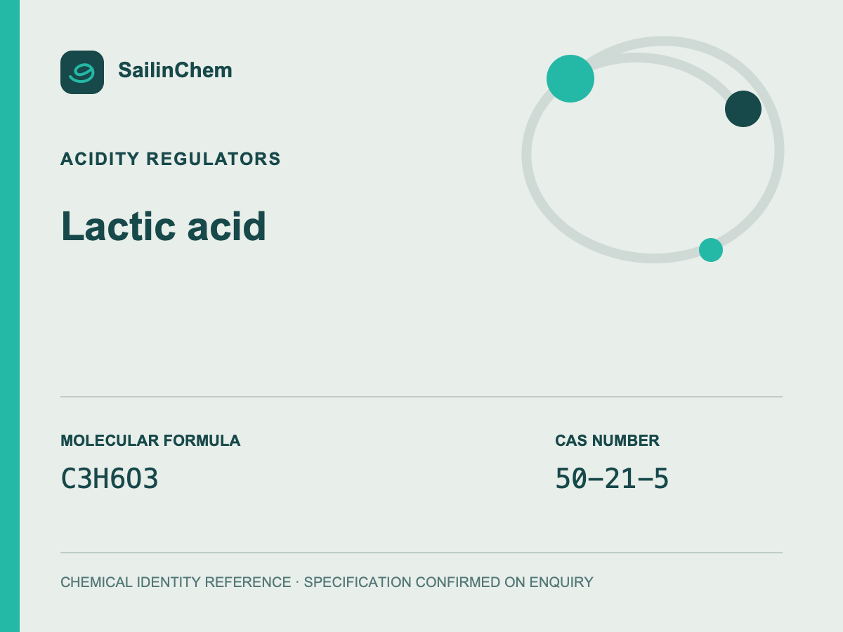 Lactic acid (CAS 50-21-5) chemical identity reference