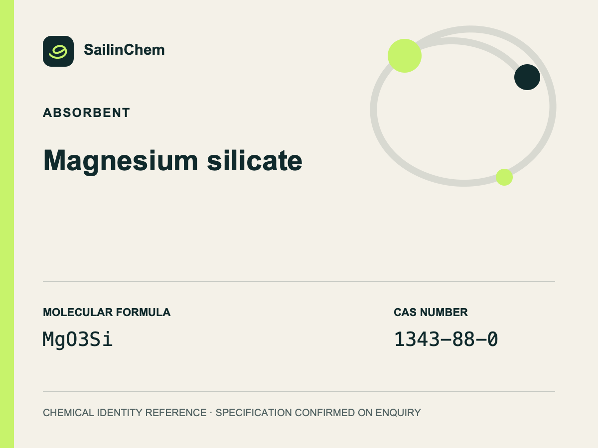 Magnesium silicate (CAS 1343-88-0) chemical identity reference