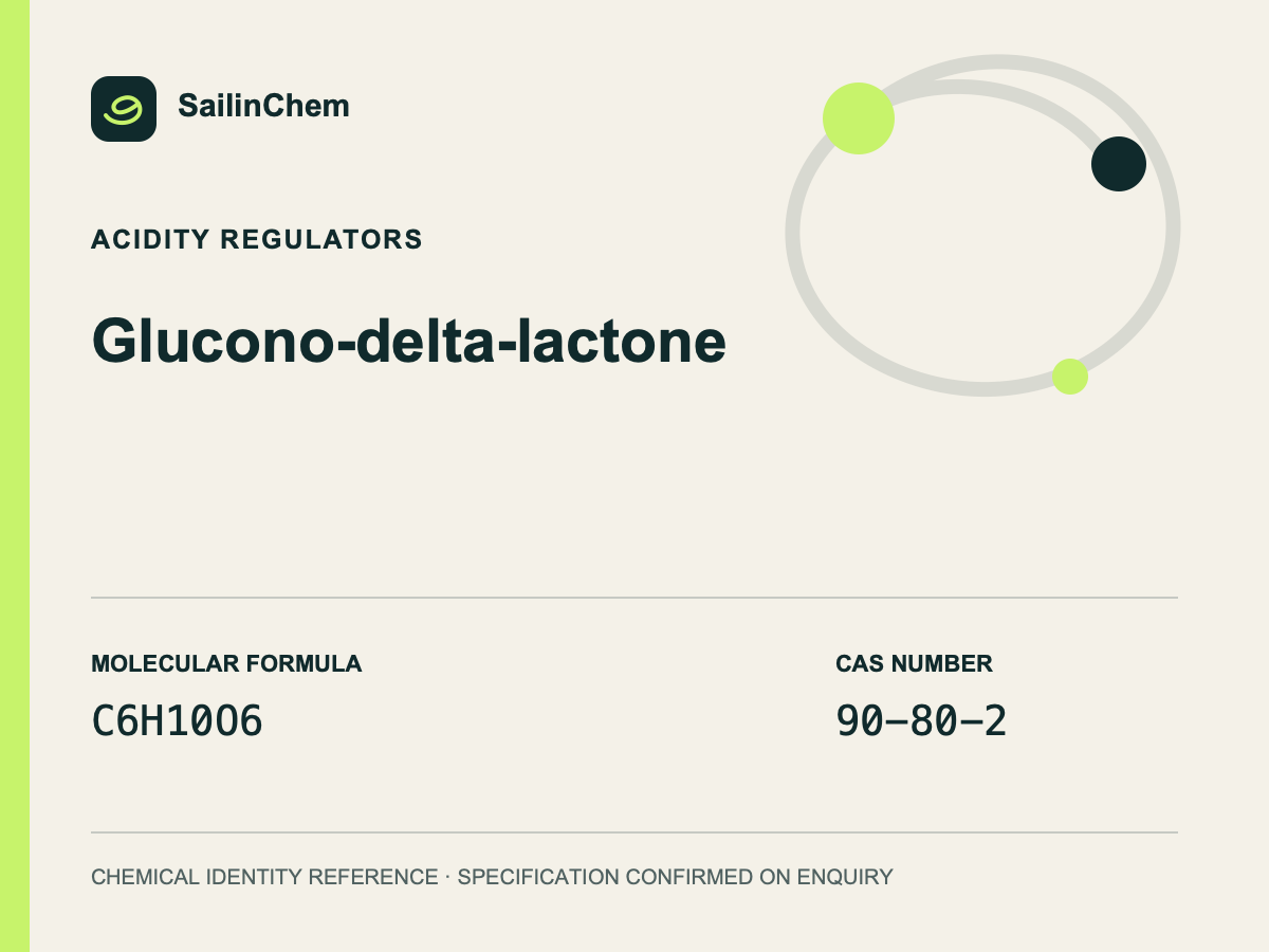 Glucono-delta-lactone (CAS 90-80-2) chemical identity reference