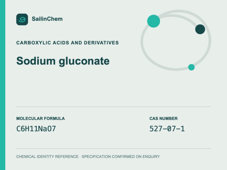 Sodium gluconate (CAS 527-07-1) chemical identity reference