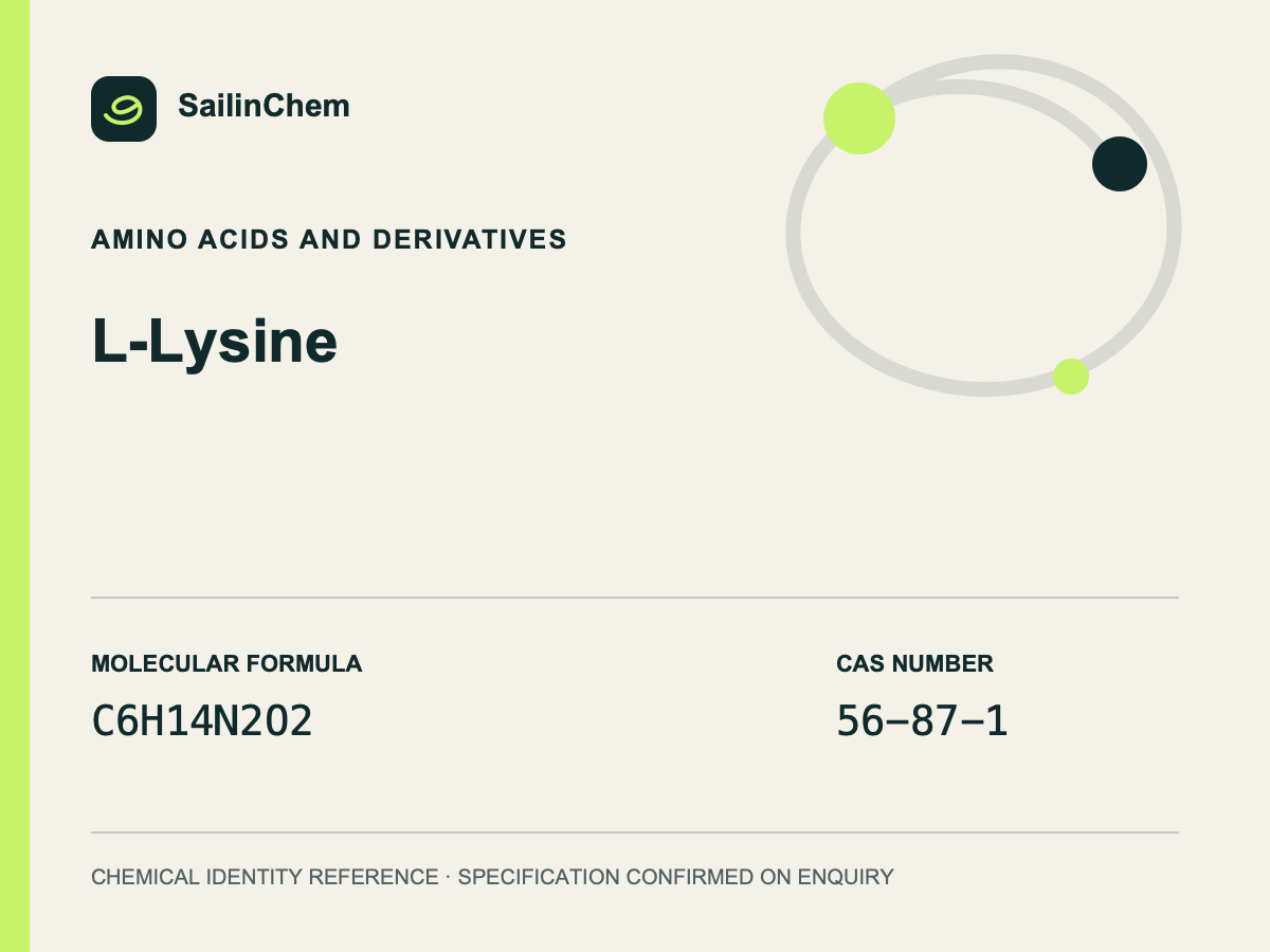 L-Lysine (CAS 56-87-1) chemical identity reference